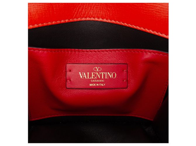 Valentino Orange Mini Smooth Calfskin VSling Crossbody Rosso Arancione - vista 5