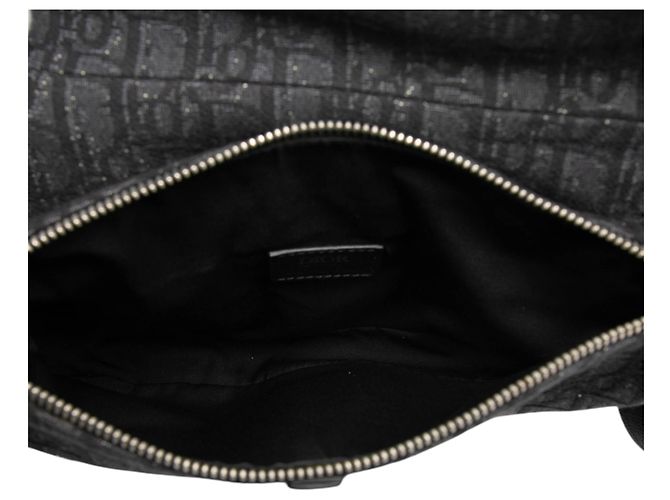 Borsa a tracolla Saddle in tela Oblique nera di Dior Nero - vista 4