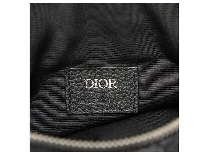 Borsa a tracolla Saddle in tela Oblique nera di Dior Nero - vista 5