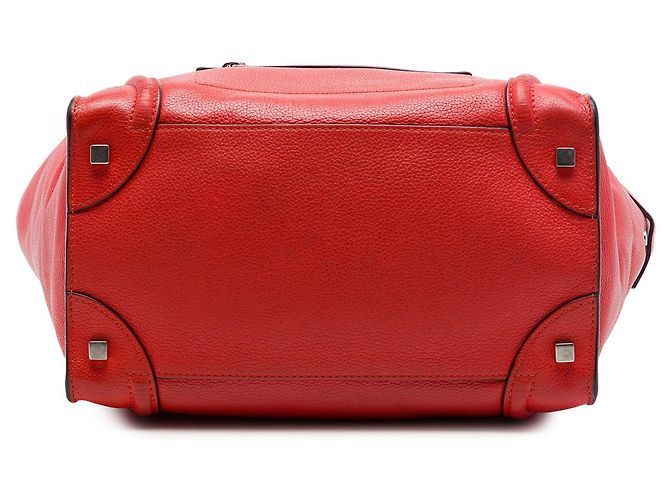 Céline Celine Orange Mini Grained Calfskin Luggage Tote Laranja - vista 3