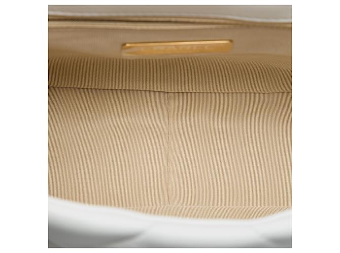 Chanel White Medium Lambskin 19 Flap Bianco - vista 4