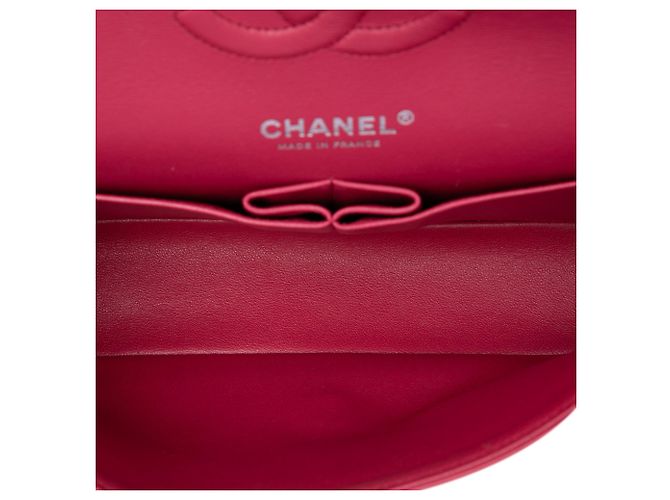 Chanel Pink Medium Classic Lambskin Double Flap Rosa - vista 4