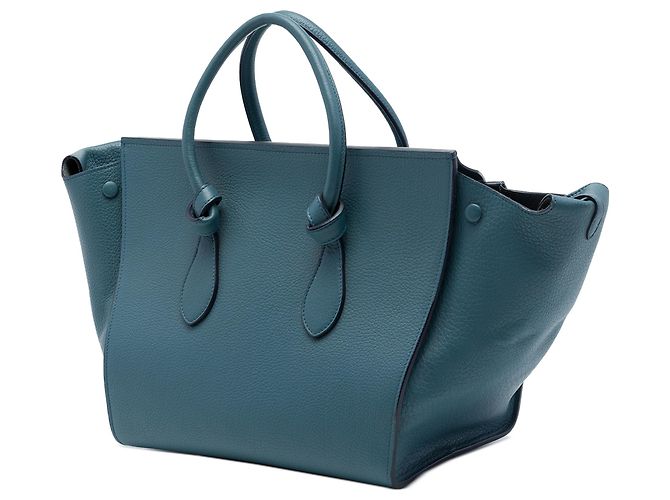 Céline Tote Celine Blue Small Grained Calfskin Tie Knot Blau - Ansicht 2