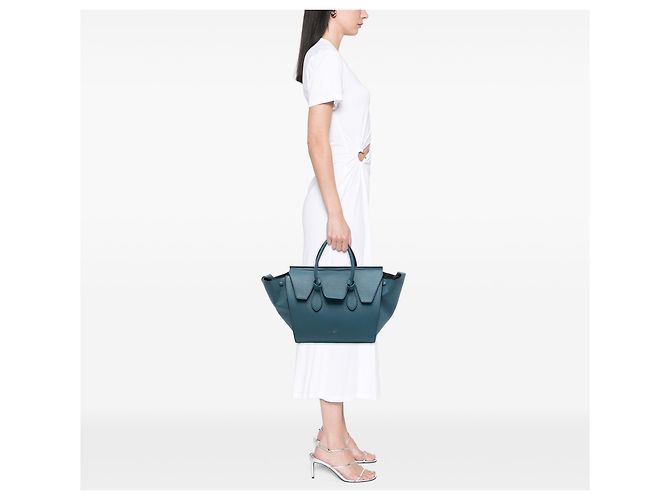 Céline Tote Celine Blue Small Grained Calfskin Tie Knot Blau - Ansicht 6