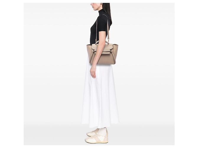 Céline Borsa a tracolla Celine Mini in pelle beige - vista 6