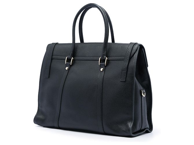 Borsa Satchel Gucci in pelle di vitello nera Nero - vista 2