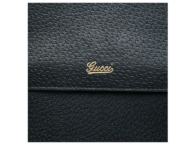 Borsa Satchel Gucci in pelle di vitello nera Nero - vista 5