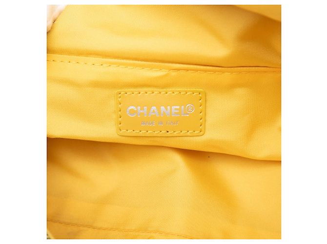 Vanity Bolso de Maquillaje Chanel Yellow New Travel Line Nylon Amarillo - vista 5