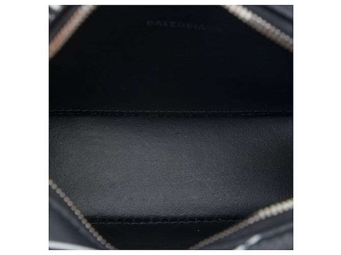 Borsa a tracolla Everyday in pelle nera con logo stampato Balenciaga XS - vista 4