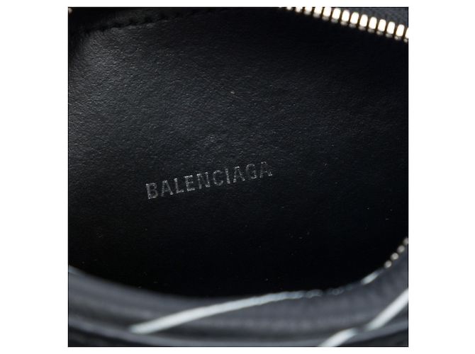 Borsa a tracolla Everyday in pelle nera con logo stampato Balenciaga XS - vista 5