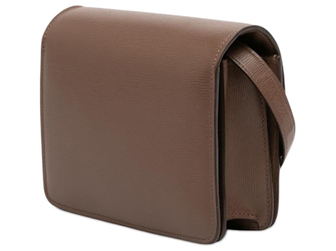 Céline Celine Brown Small Calfskin Classic Box Marrone - vista 2