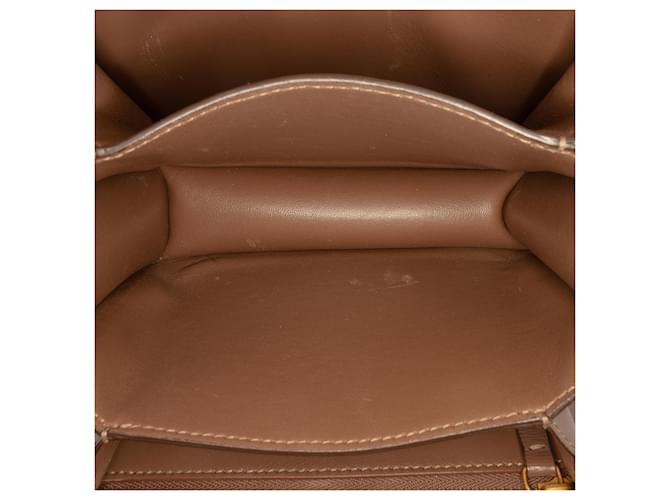 Céline Celine Brown Small Calfskin Classic Box Marrone - vista 4