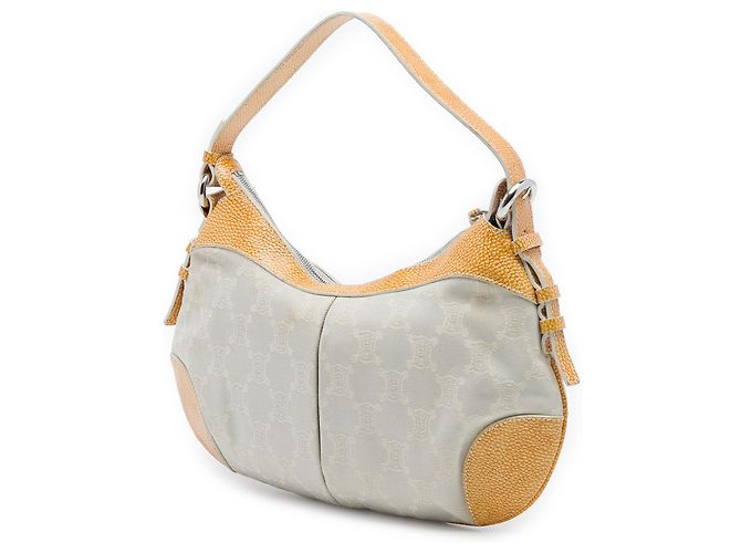 Céline Celine Blue Macadam Denim Hobo Blu chiaro - vista 2