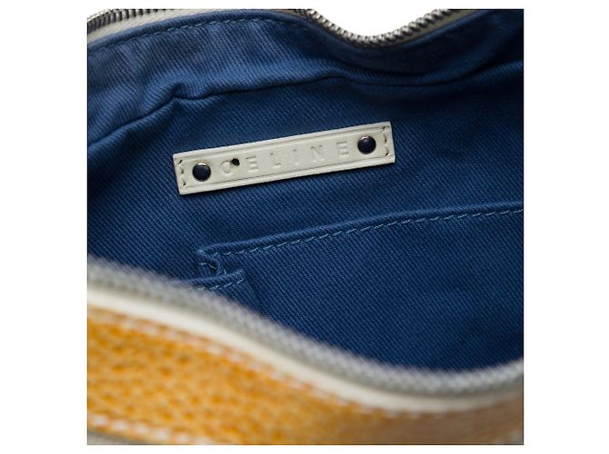 Céline Celine Blue Macadam Denim Hobo Blu chiaro - vista 5