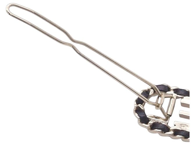 Clip per capelli Chanel Gold in agnello placcato oro con logo Allure D'oro - vista 6