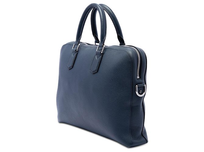 Pasta executiva Louis Vuitton em couro Taurillon azul Victor Azul marinho - vista 2