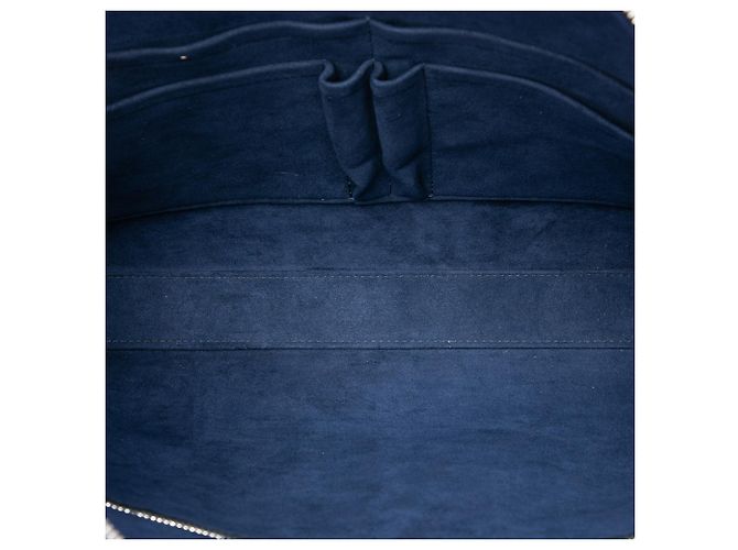 Pasta executiva Louis Vuitton em couro Taurillon azul Victor Azul marinho - vista 4