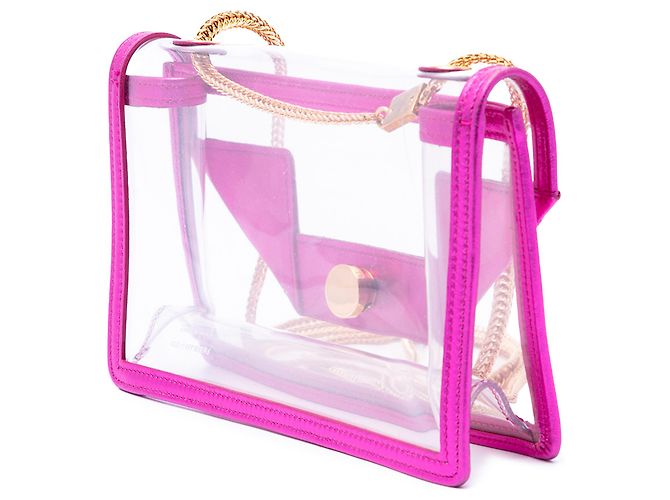Borsa a tracolla Betty in PVC e pelle bianca con finiture metalliche Saint Laurent Bianco - vista 2