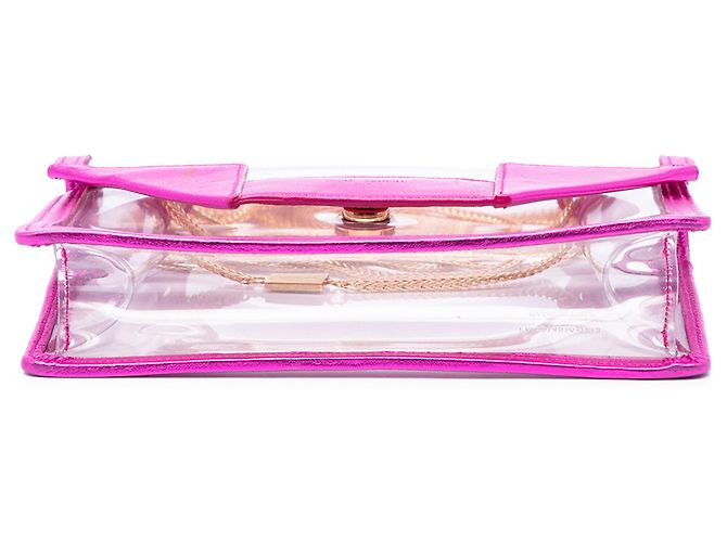 Borsa a tracolla Betty in PVC e pelle bianca con finiture metalliche Saint Laurent Bianco - vista 3