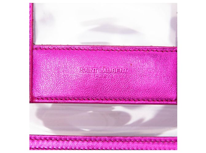 Borsa a tracolla Betty in PVC e pelle bianca con finiture metalliche Saint Laurent Bianco - vista 5
