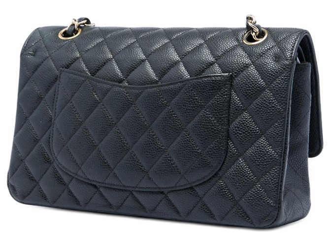 Chanel Black Medium Classic Caviar Double Flap Nero - vista 2