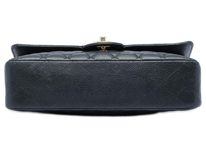 Chanel Black Medium Classic Caviar Double Flap Nero - vista 3