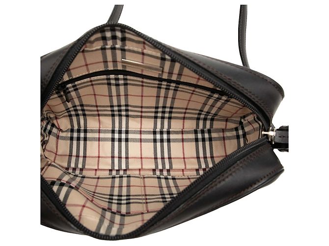 Bolsa transversal Burberry em couro de bezerro marrom Castanho escuro - vista 4
