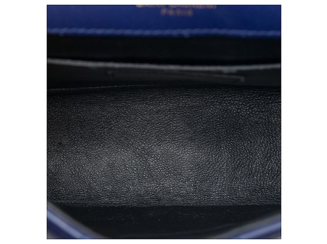 Saint Laurent Blue Small Lambskin Vicky Crossbody Blu scuro - vista 4