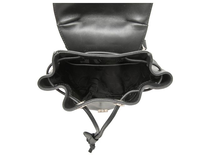 Salvatore Ferragamo Mochila Ferragamo em couro preto Double Gancini - vista 4