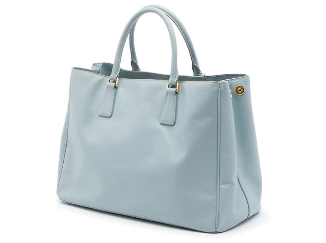 Borsa Prada Blue Large Saffiano Lux Galleria Satchel Blu chiaro - vista 2