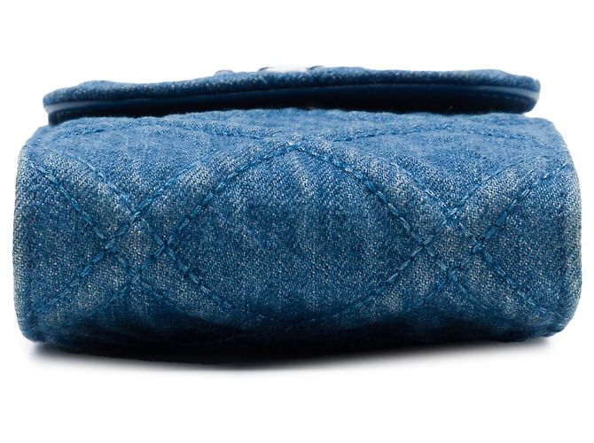 Portacellulare Chanel Blue Denim 19 con catena - vista 3