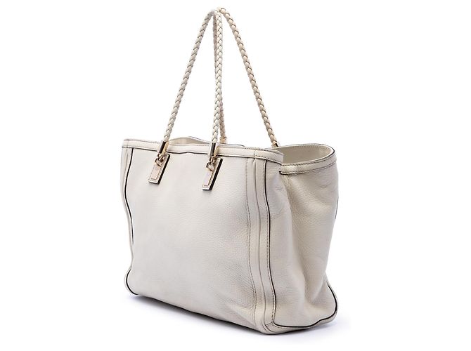 Borsa Tote Bella in pelle di vitello bianca Gucci Bianco Crudo - vista 2