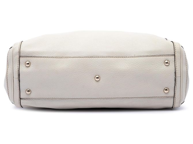 Borsa Tote Bella in pelle di vitello bianca Gucci Bianco Crudo - vista 3