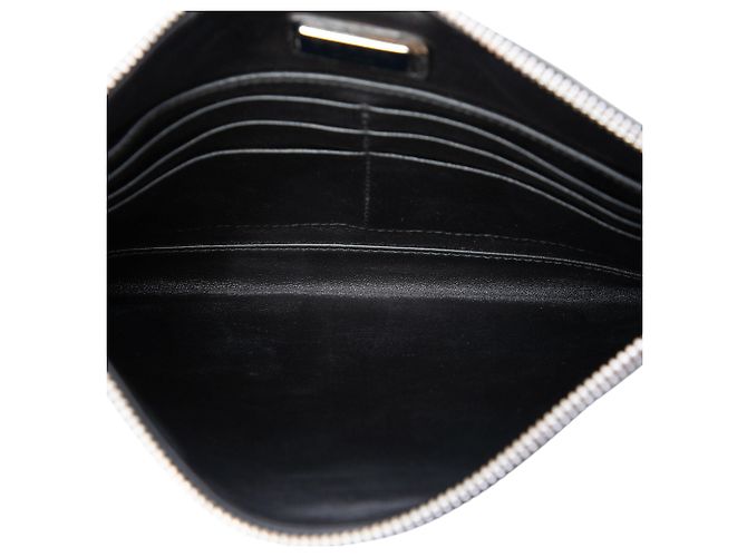 Clutch da polso in Saffiano nero Prada - vista 4