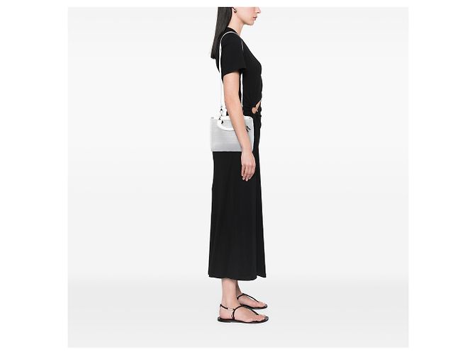 Dior Cannage Lady D Lite aus weißem Canvas, Größe Medium - Ansicht 6