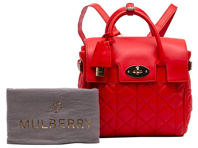 Bolso convertible Mulberry Red Mini Quilted Nappa Cara Delevingne - vista 7