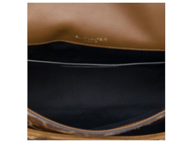 Saint Laurent Niki stampa leopardata in pelo di baby pony marrone - vista 4
