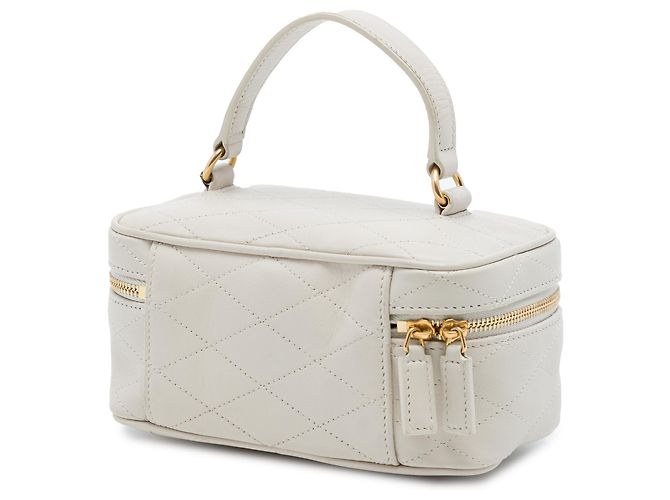 Borsa vanity Gaby in agnello trapuntato bianco Saint Laurent Bianco sporco - vista 2