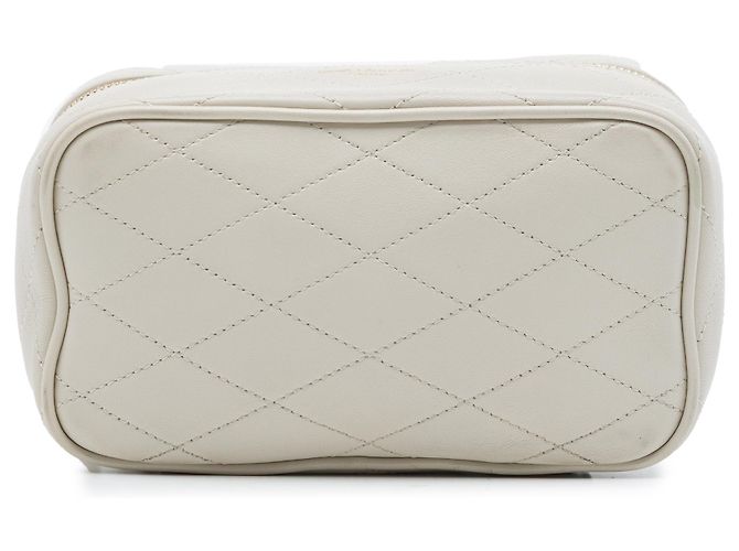 Borsa vanity Gaby in agnello trapuntato bianco Saint Laurent Bianco sporco - vista 3