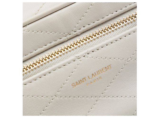 Borsa vanity Gaby in agnello trapuntato bianco Saint Laurent Bianco sporco - vista 5