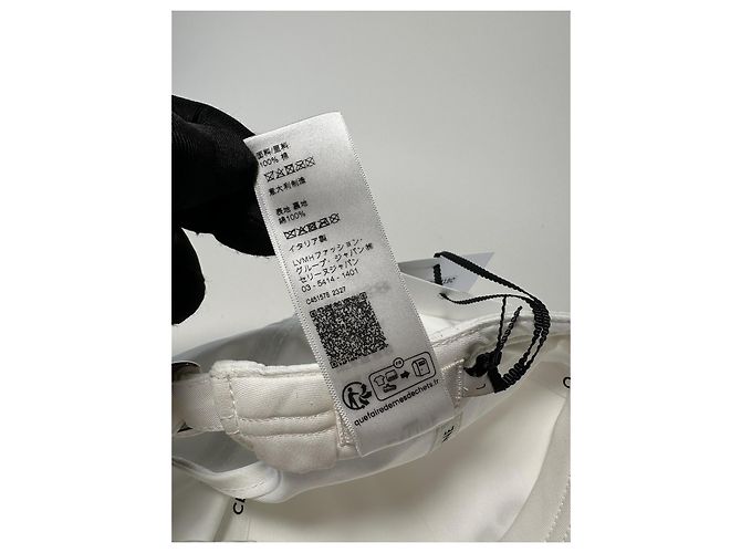 Céline Celine Logo Baseball Cap aus weißer Baumwolle - Größe L - Ansicht 8