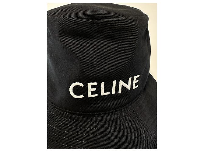 Céline Celine Cappello Bucket Logo - Nero - L - vista 2