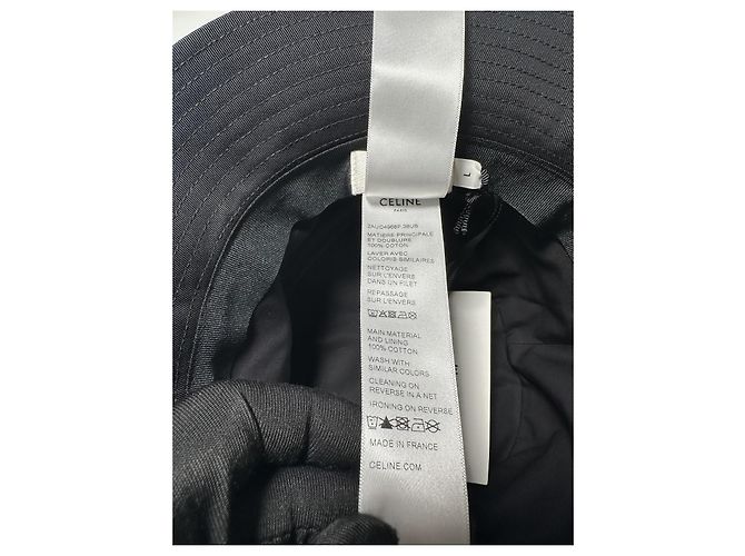 Céline Celine Cappello Bucket Logo - Nero - L - vista 7