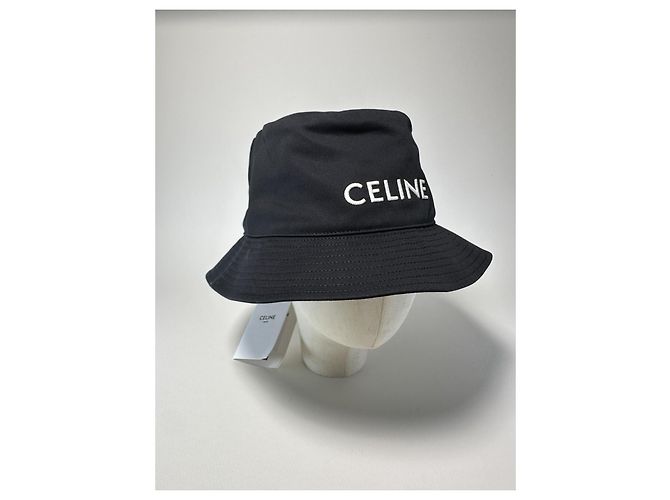 Céline Celine Cappello Bucket Logo - Nero - L - vista 9