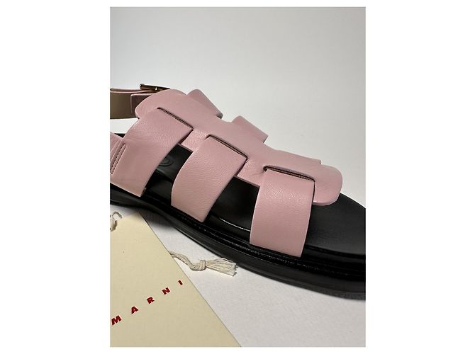 Marni Sandali Fussbett in Pelle - Rosa - 39 - vista 13