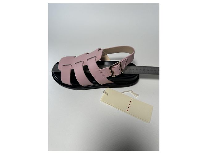 Marni Sandali Fussbett in Pelle - Rosa - 39 - vista 15