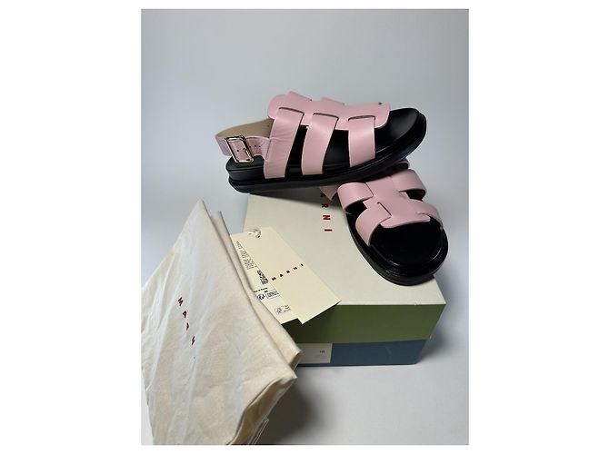 Marni Sandali Fussbett in Pelle - Rosa - 39 - vista 2