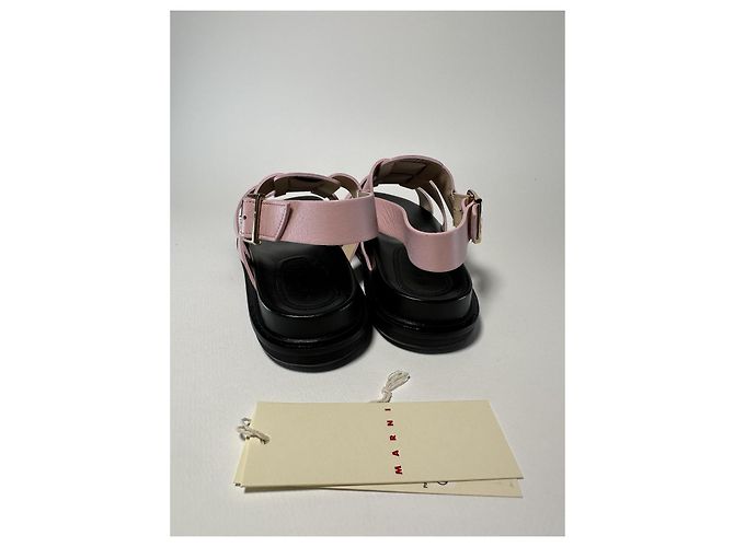 Marni Sandali Fussbett in Pelle - Rosa - 39 - vista 7