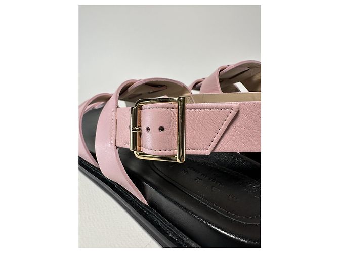 Marni Sandali Fussbett in Pelle - Rosa - 39 - vista 8