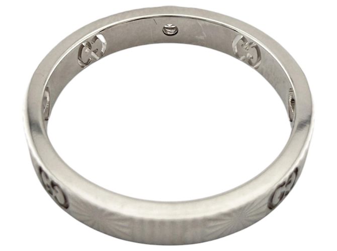 Gucci Icon Heart Ring aus 18K Weißgold mit Diamant Silber - Ansicht 5